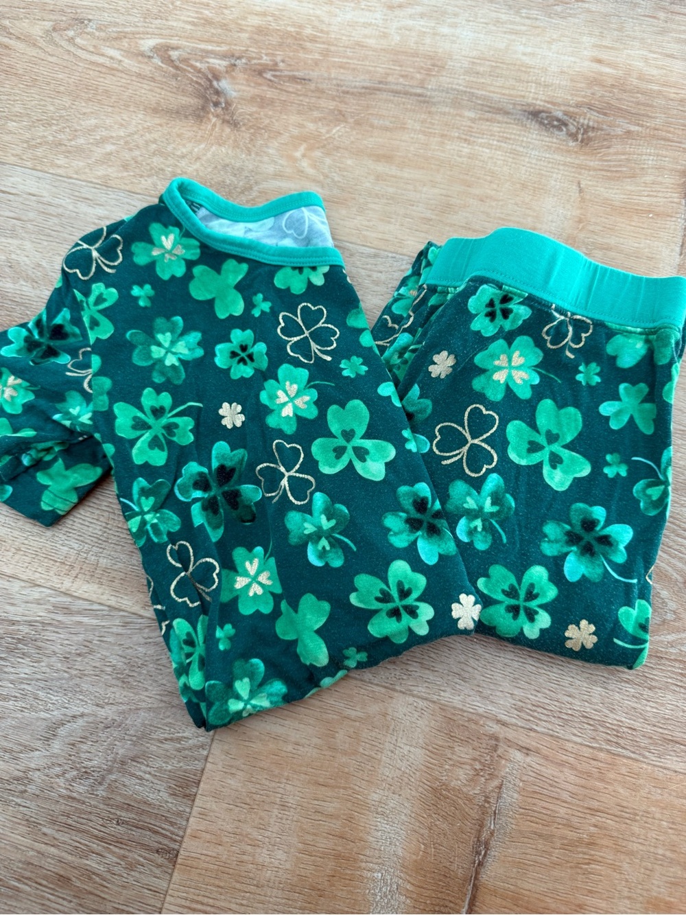 Little Sleepies Green Shamrock Pajama Set